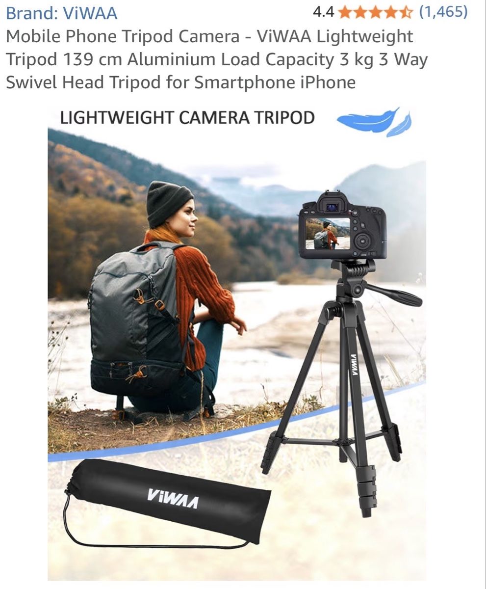 Treppiedi & Teste: VIWAA T1 Tripod Travel  – Nuovo (secondo la descrizione) da Schaffhausen venduto da vandemonian 7