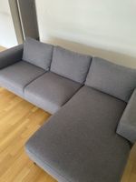 Ecksofa grau Stoff