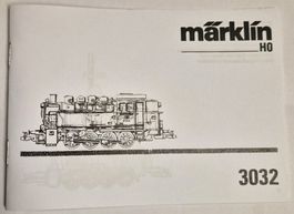 Märklin Betriebsanleitung 3032