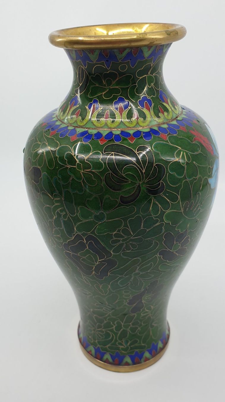 Vasi & Recipienti: Grüne Cloisonné Vase – Usato da Emmen venduto da magelan 3
