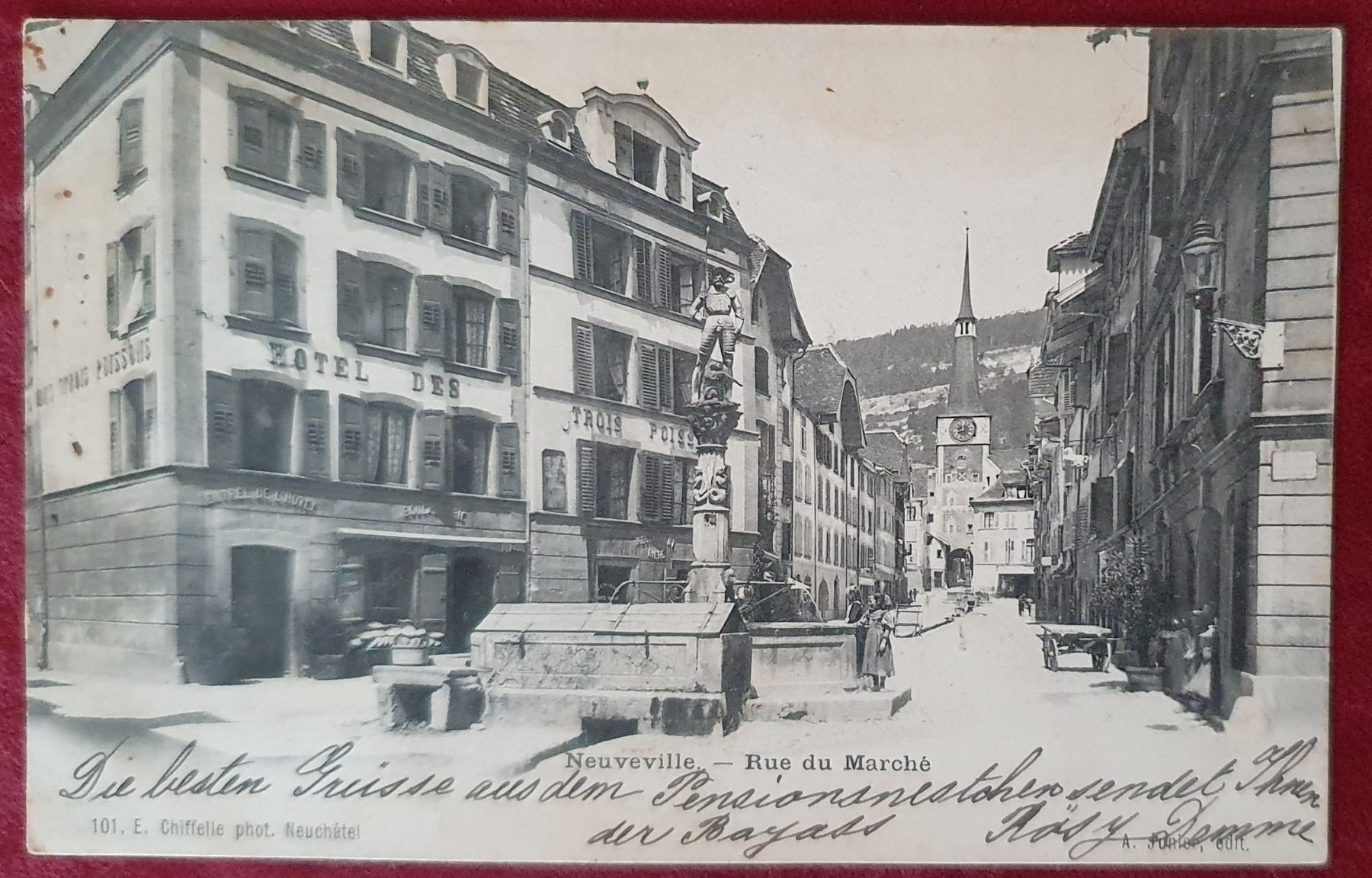Ansichtskarten: Neuveville 1899 - Rue du Marché – Gebraucht aus Kreuzlingen von Rschweiz1