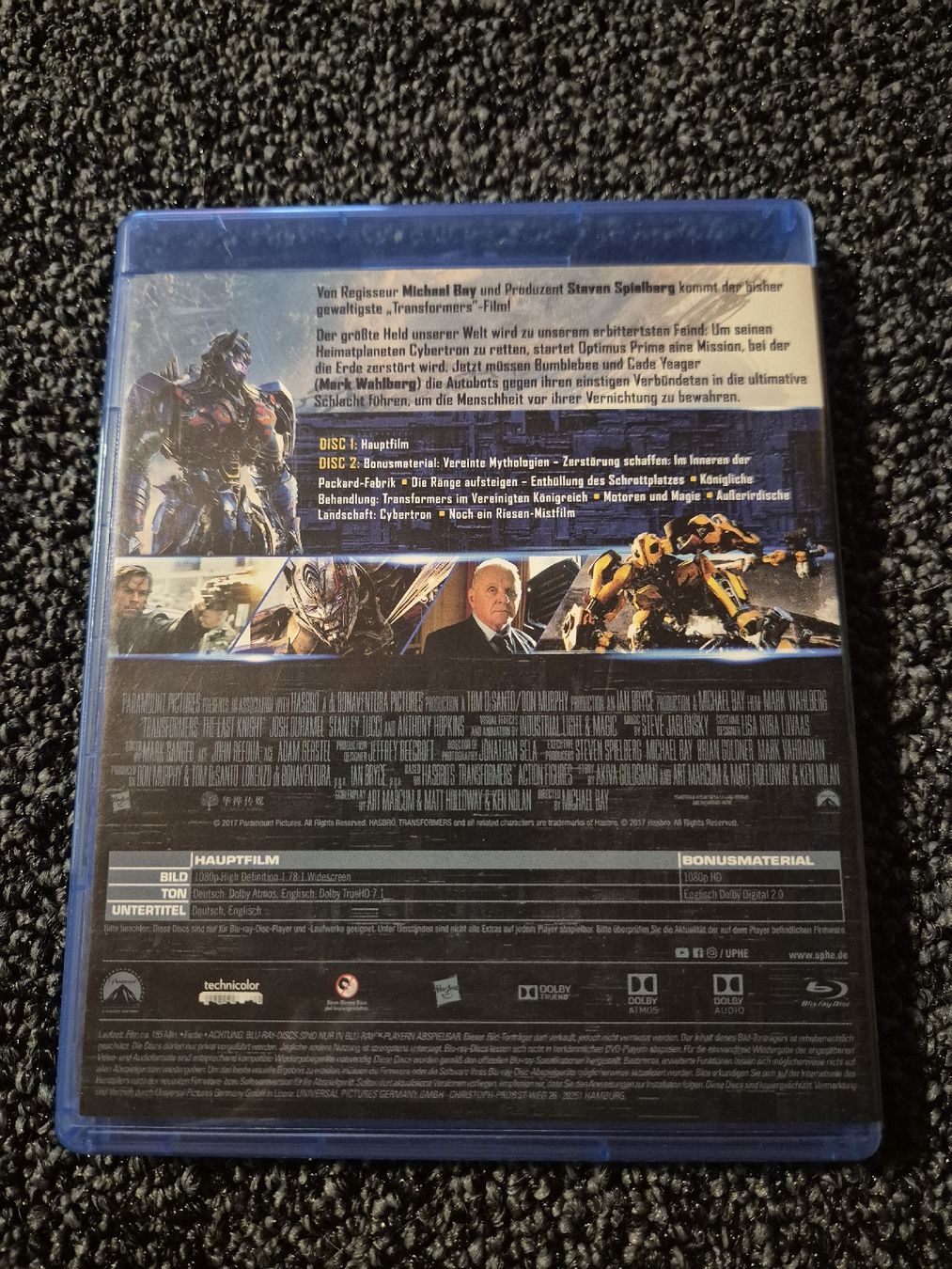 Tutti i DVDs: Transformers: The Last Knight - Blu-ray – Usato da Ruswil venduto da jan_bxl5 1