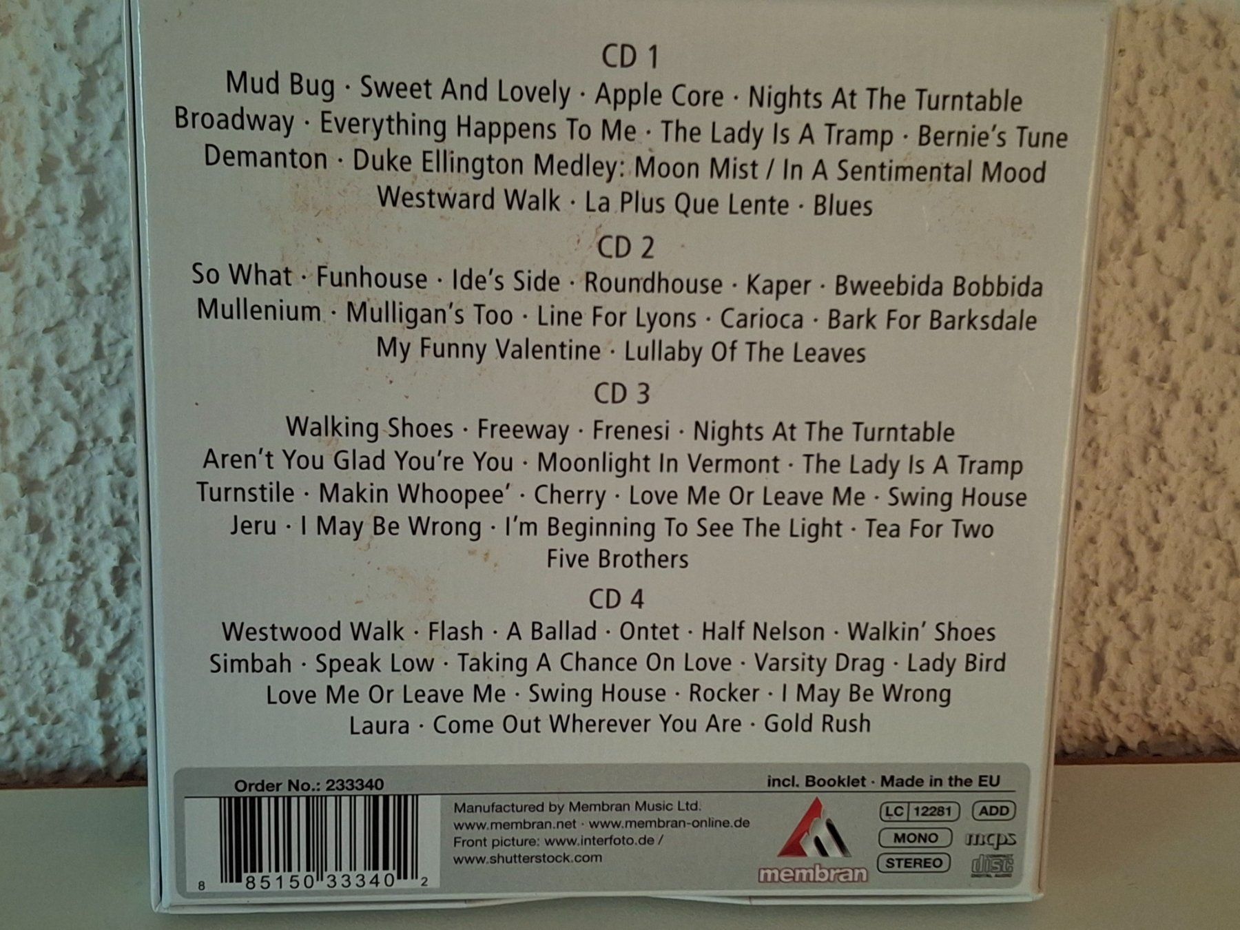 CD: 4CD Box Gerry Mulligan - Mullenium + Booklet - Jazz! – Usato da Aarberg venduto da Jackup1 1