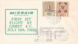 Erstflug Comet MISRAIR  Frankfurt - Kairo 1960