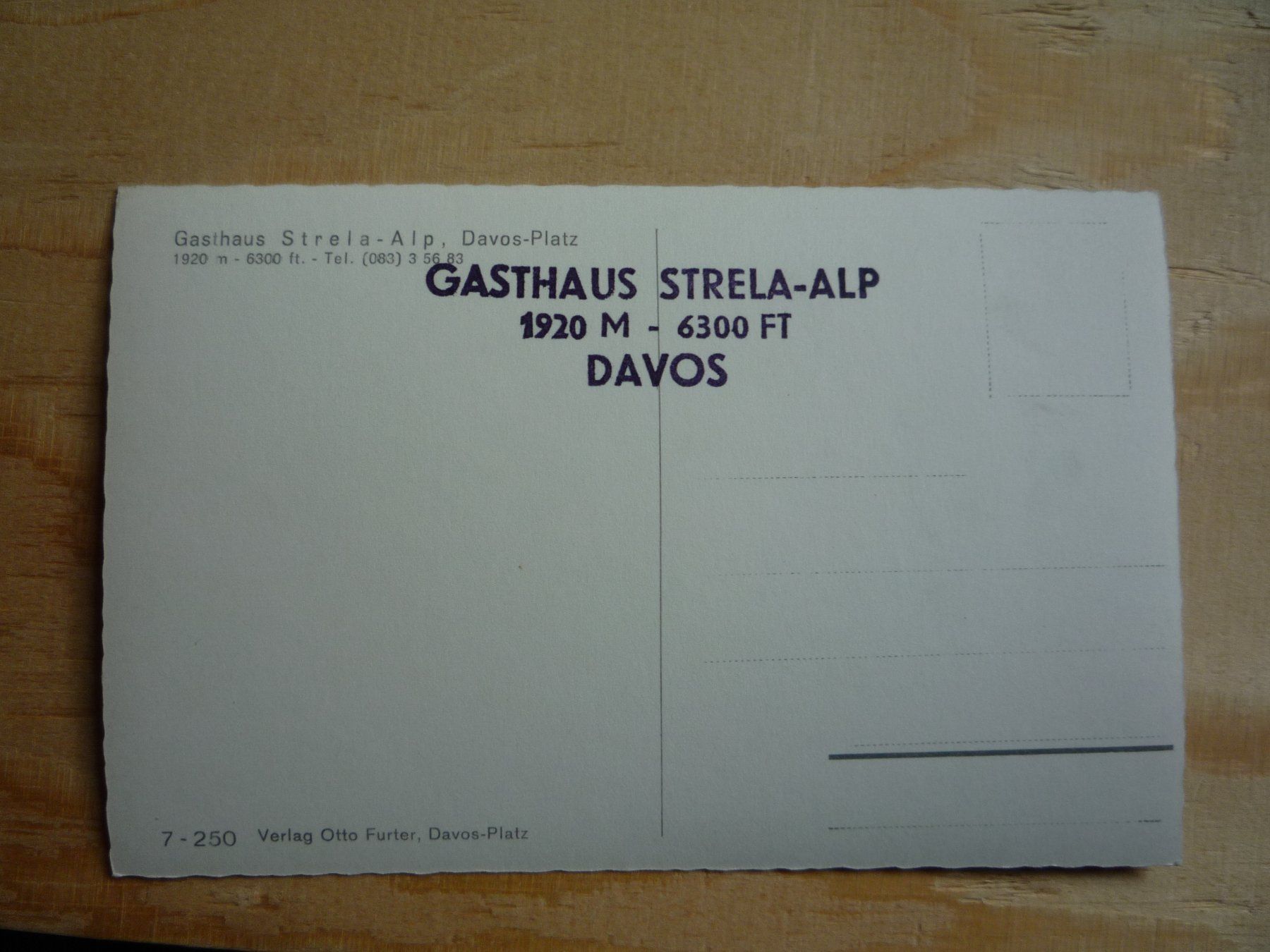 Cartoline postali: Gasthaus Strela-Alp, Davos-Platz, 7 - 250 – Usato da Rieden SG venduto da Gant24 1