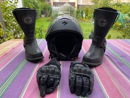 Equipement complet de moto pour femme
