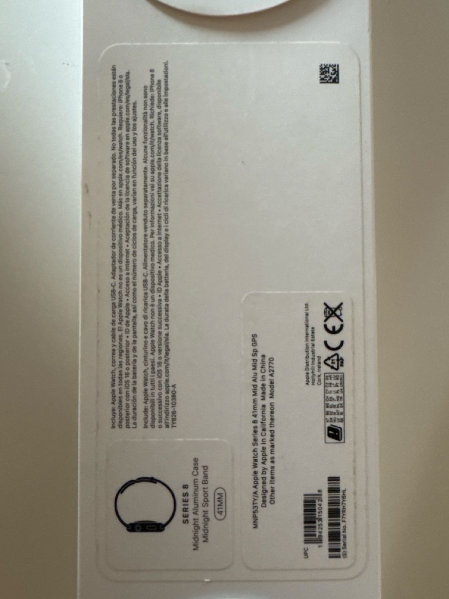 Apple Smartwatch: Apple Watch Series 8 41mm Midnight GPS – Neu und originalverpackt aus Bellinzona von jdlomba 2