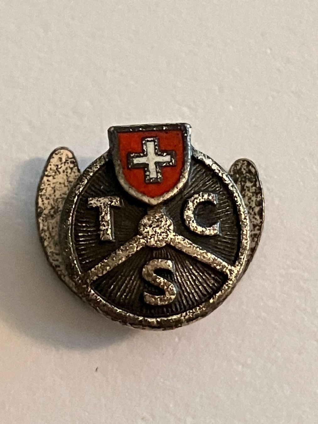 TCS Placchette & Badge: 1 Knopfpin TCS – Usato da Basel venduto da djwwpp