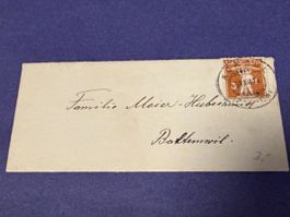 1913 Antique Swiss Letter with Stamp & New Year's Card 
