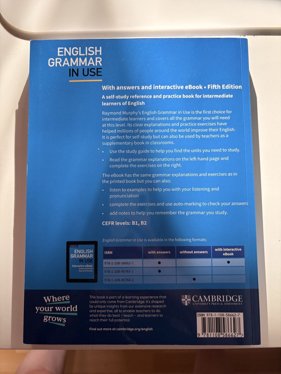 Bücher: Englisch Grammatik Buch Raymond Murphy 5. Auflage – Gebraucht aus Mümliswil von hes_mhn8 1