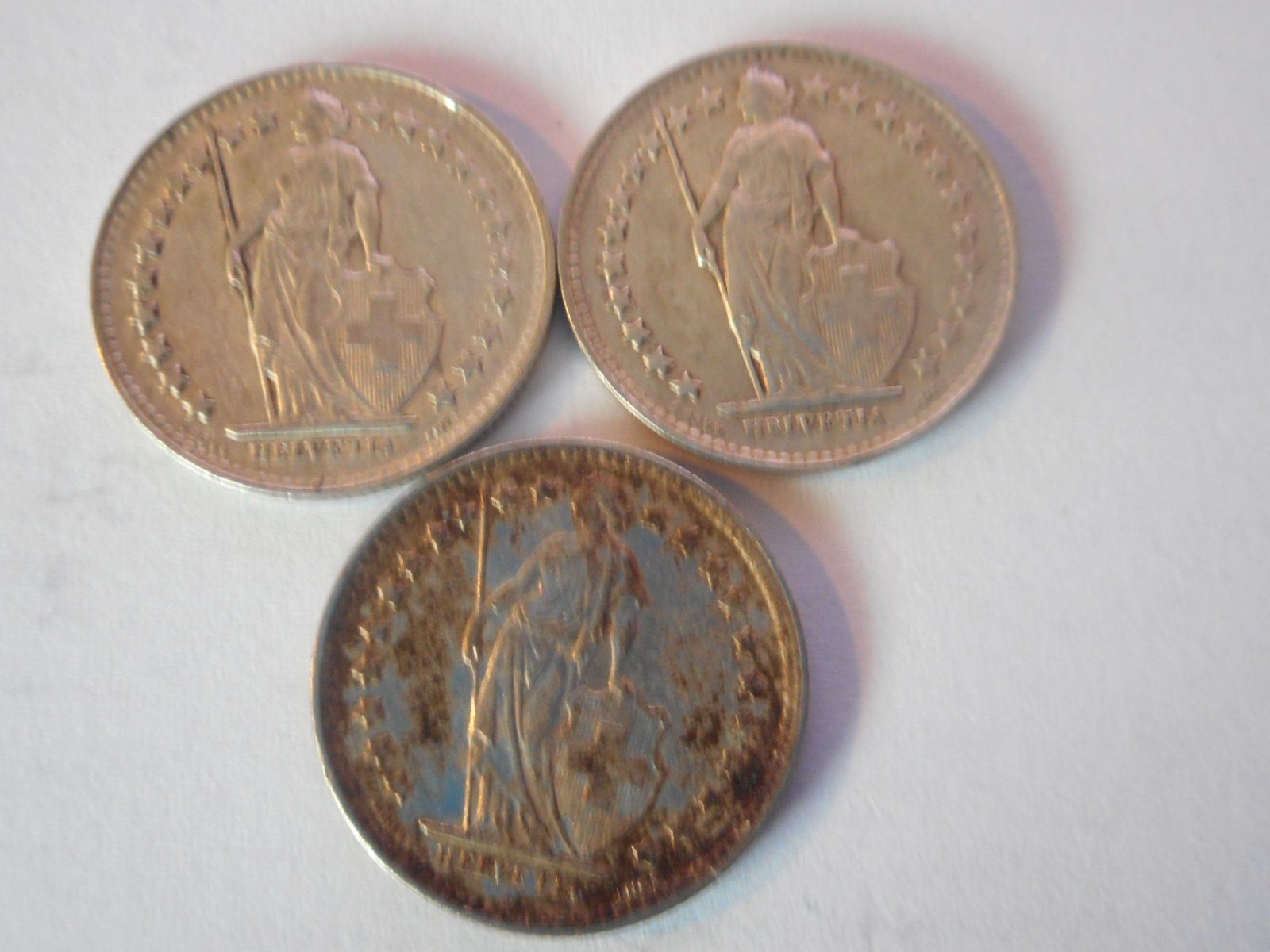 Alle Münzen: 3 x 50 Rp. silber 1944/48/60 – Gebraucht aus Kriegstetten von pizlad2010 1