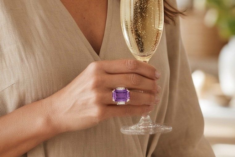 Bucherer Bagues: Massiver Amethyst - Diamant - Cocktailring, 9,50 ct – D'occasion à Zuzwil SG par artimmo 1