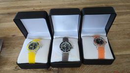 3x Chenevard Swiss Made Quartz Uhren mit Boxen