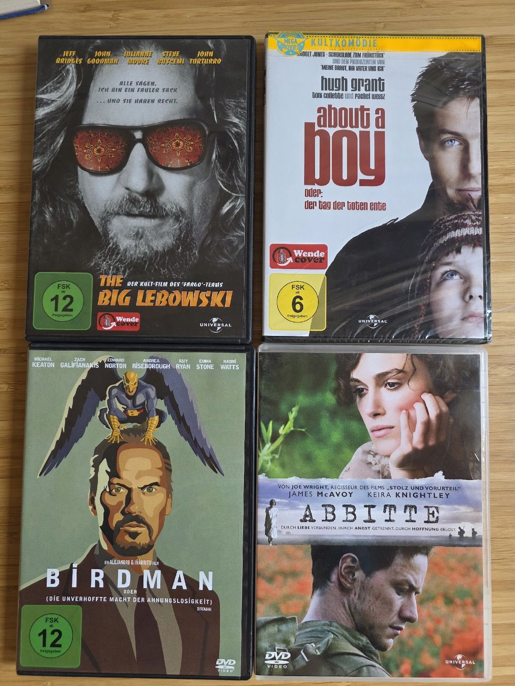 Tutti i DVDs: DVDs: The Big Lebowski, about a boy, Birdman, Abbitte – Usato da Adlikon venduto da Clara28