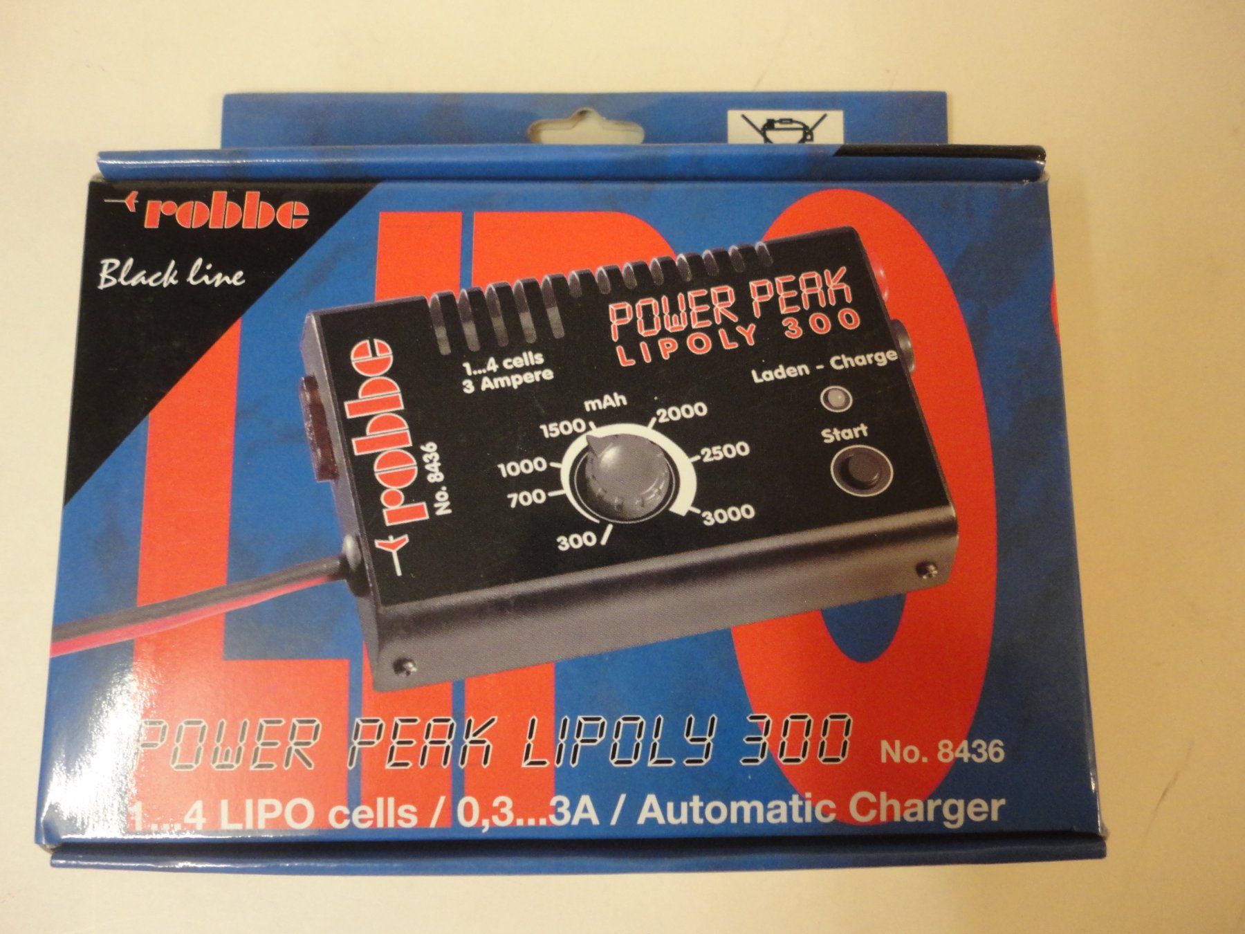 Robbe Batterie, Caricabatterie & Alimentatori: Robbe Power Peak Lipoly 300 Ladegerät – Nuovo e nell'imballaggio originale da Horgen venduto da RcModell