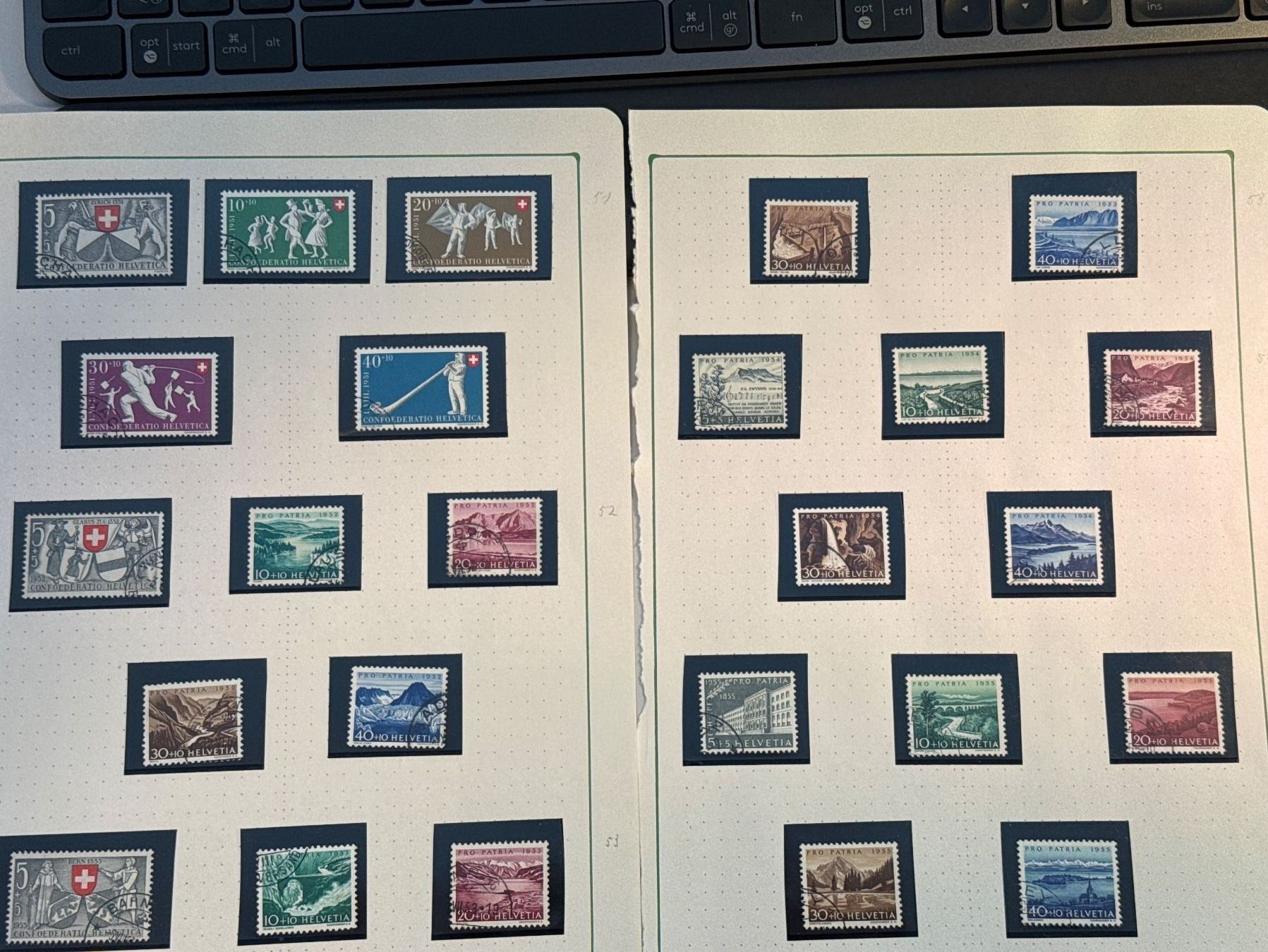 Alle Briefmarken: Pro Patria Lot, gestempelt – Gebraucht aus Küssnacht am Rigi von POSTOMASTER