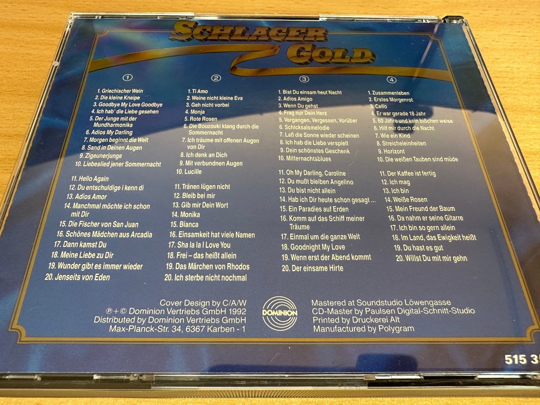 CD: Various – Schlager Gold - 4 CD – Usato da Rikon im Tösstal venduto da Alpenmutz 1