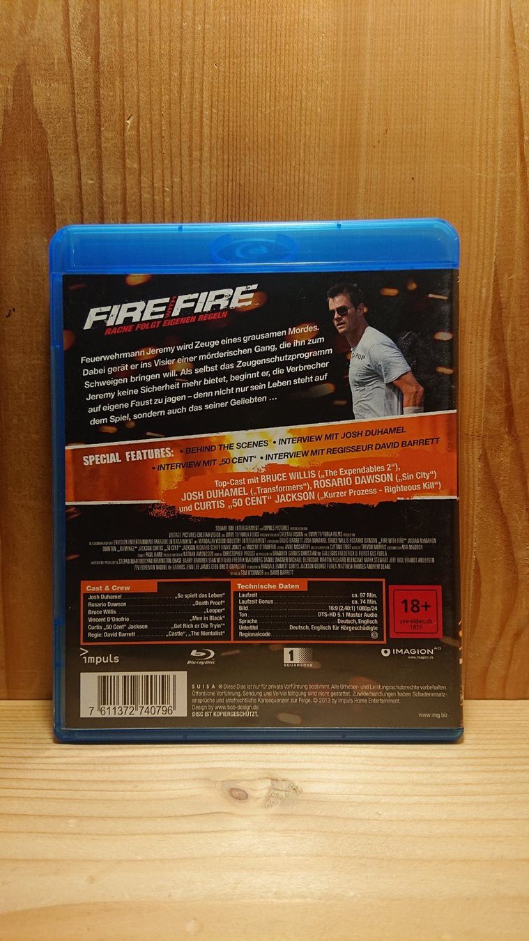 Tutti i DVDs: FIRE WITH FIRE Blu-Ray mit Bruce Willis – Usato da Wilderswil venduto da Exebub 1