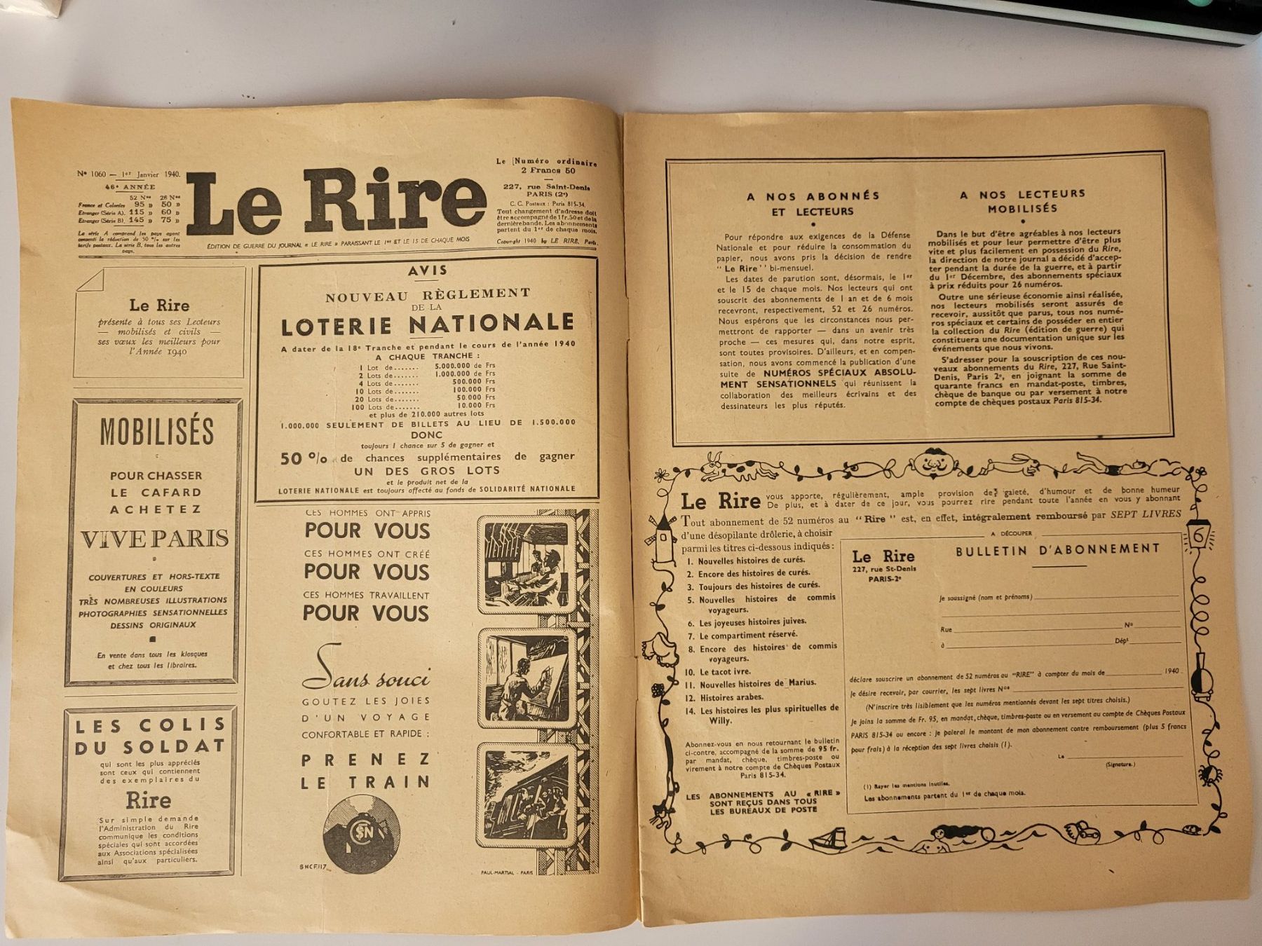 Zeitschriften & Magazine: Numéro Spécial Madelons 1939 – Gebraucht aus Vulliens von macgama 1