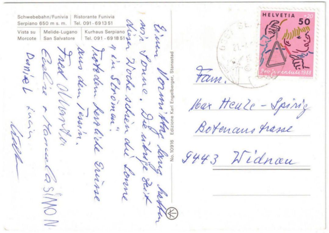 Cartoline postali: Serpiano - 5 Bild AK – Usato da Binningen venduto da Mountainrider 1