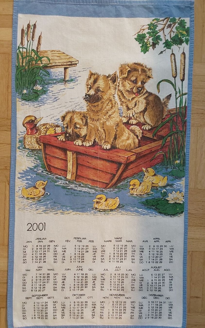 Küchentücher: Küchentuch Motiv Kalender 2001 – Gebraucht aus Köniz von scopello12