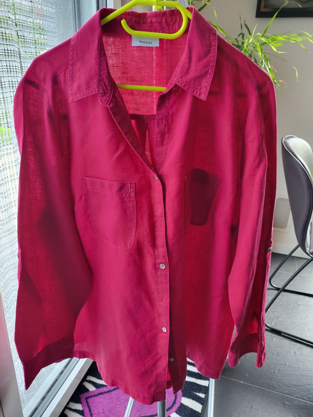 C&A Camicette: Schöne Leinenbluse, pink, Grösse 46 – Usato da Guntershausen venduto da Luzia62