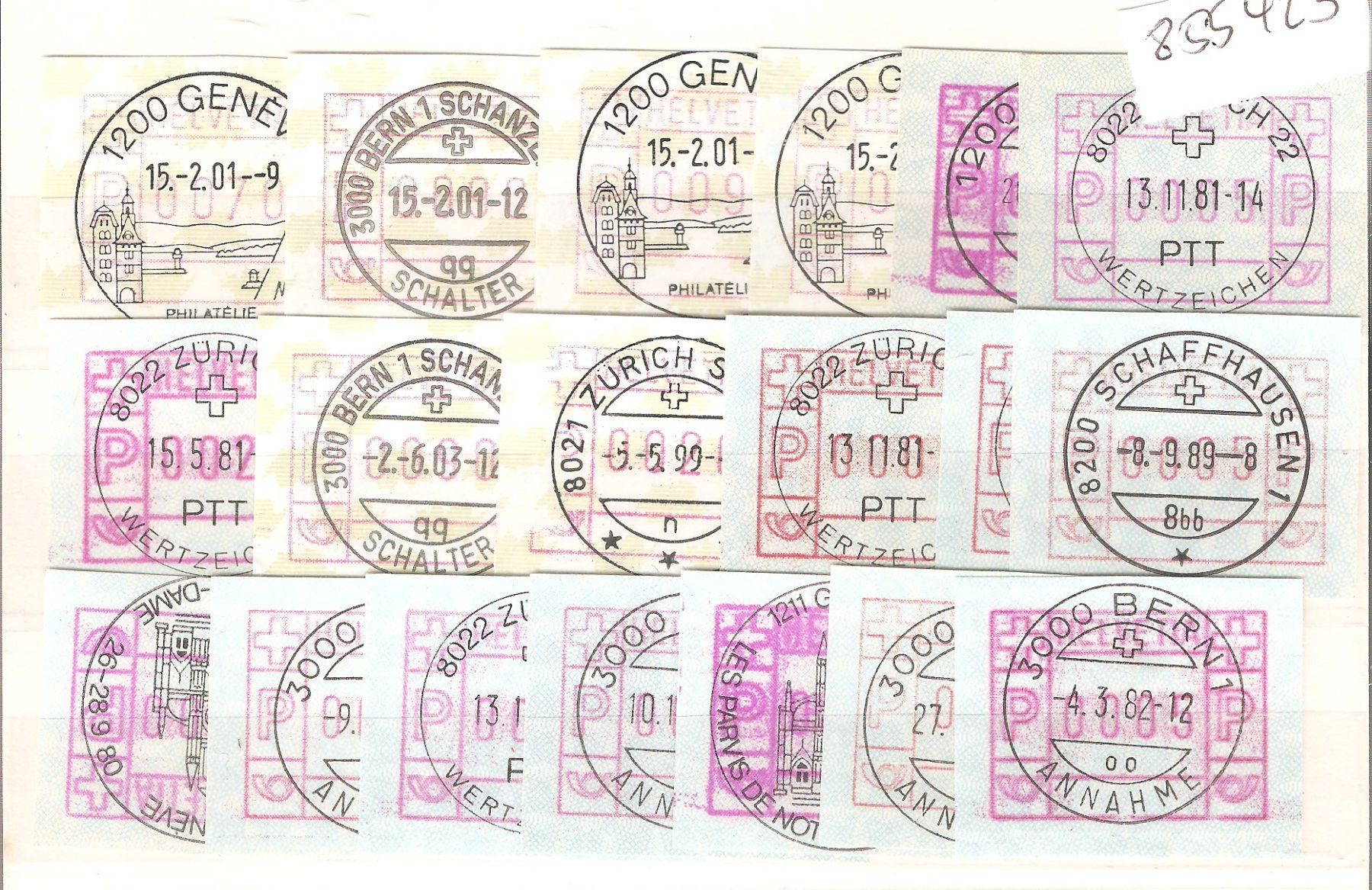 Tutti i francobolli: ATM 19 mit Zentralstempel – Usato da Lausanne venduto da Whorvath