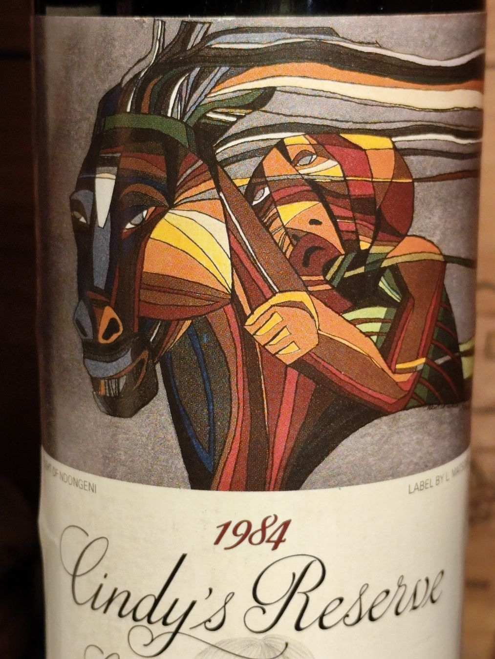 Vino: 1983 - 85 Cindy's Reserve Cabernet Sauvignon – Nuovo (secondo la descrizione) da Büsserach venduto da Vintage-vins 6
