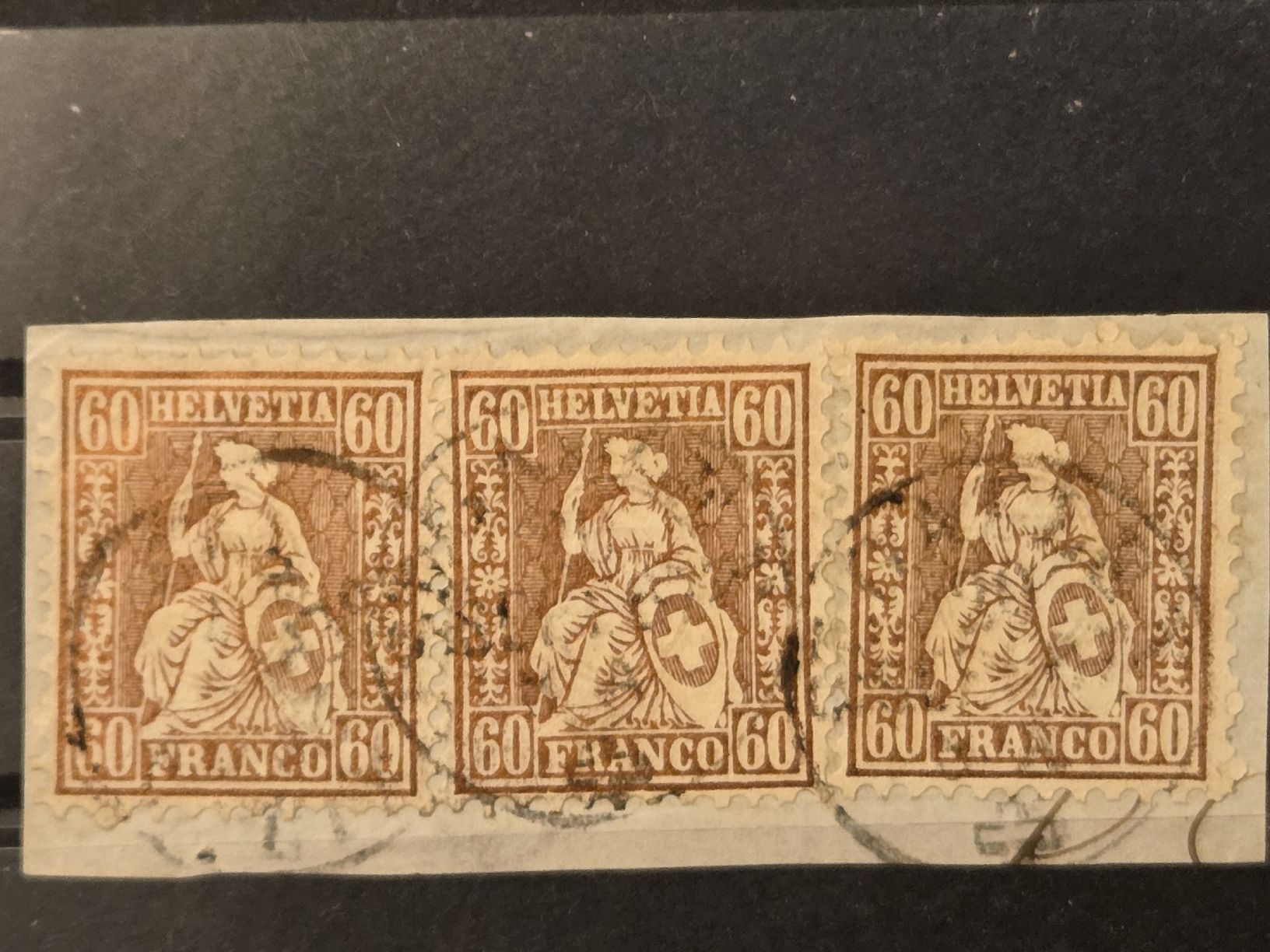 Tutti i francobolli: 3mal SBK 35 Kat.825.- auf Papier – Usato da Wangen venduto da Abartix