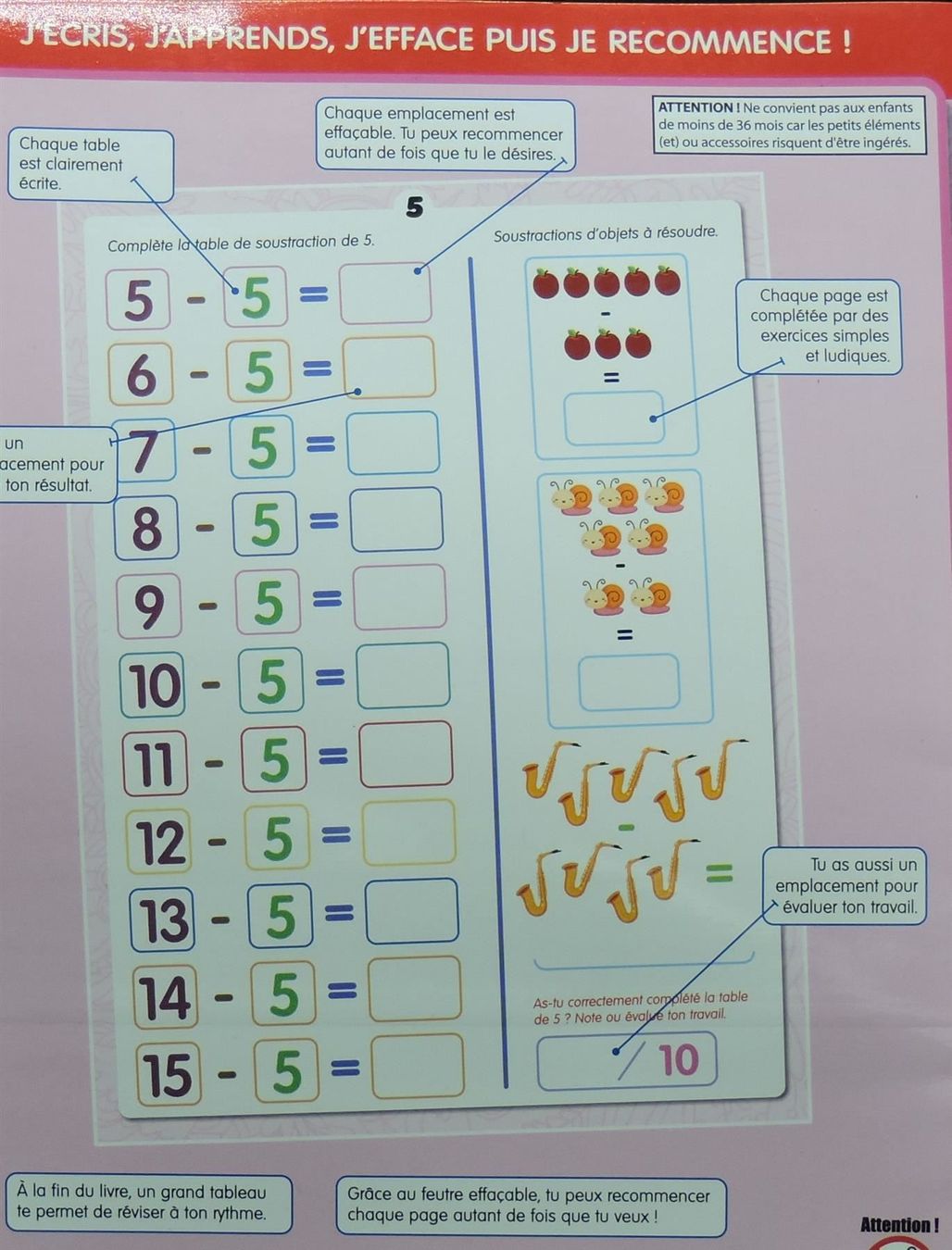 Libri: 🧮les soustractions🧮 – Nuovo (secondo la descrizione) da Sorvilier venduto da ven2tou 1