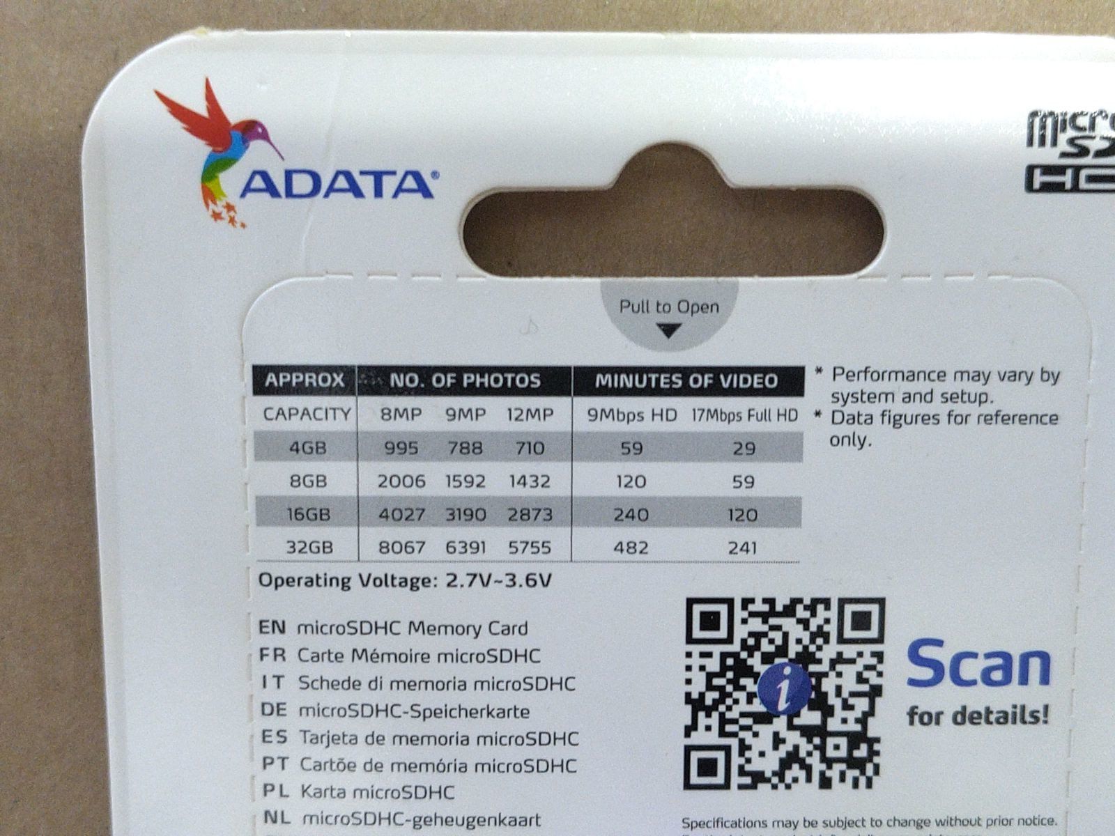 Cartes mémoire: Adata microSD HC Speicherkarte 8 GByte inkl. Adapter – Neuf avec emballage d'origine à Unterkulm par jenswolk 1