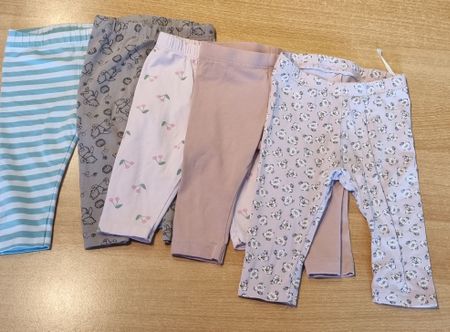 5x Kinder Leggings, Grösse 62/68