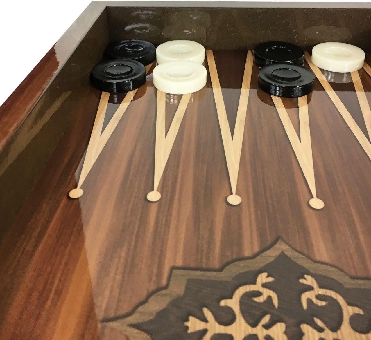 Giochi: Backgammon antique en noyer ( NEUF ) – Nuovo e nell'imballaggio originale da Meyrin venduto da ChiaraMania 2