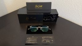 Retro Schatten Sonnenbrille - Modell T22 Ocean Blue