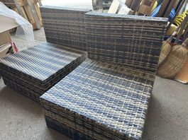 2 Stk. neue Rattansitze inkl. Kissen