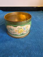 Vintage Blechdose mit Blumenmuster