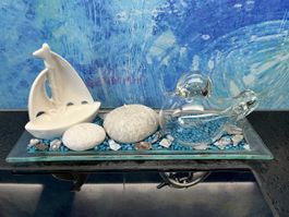 Stranddeko Maritim Deko Schiff Glasi Hergiswil Vogel Pool