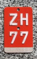 Velo - Nummer  ZH 77