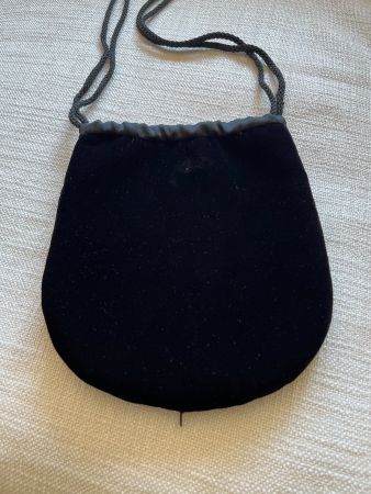 🖤 Sac Vintage Années 70 – Velours Noir – Style Italien