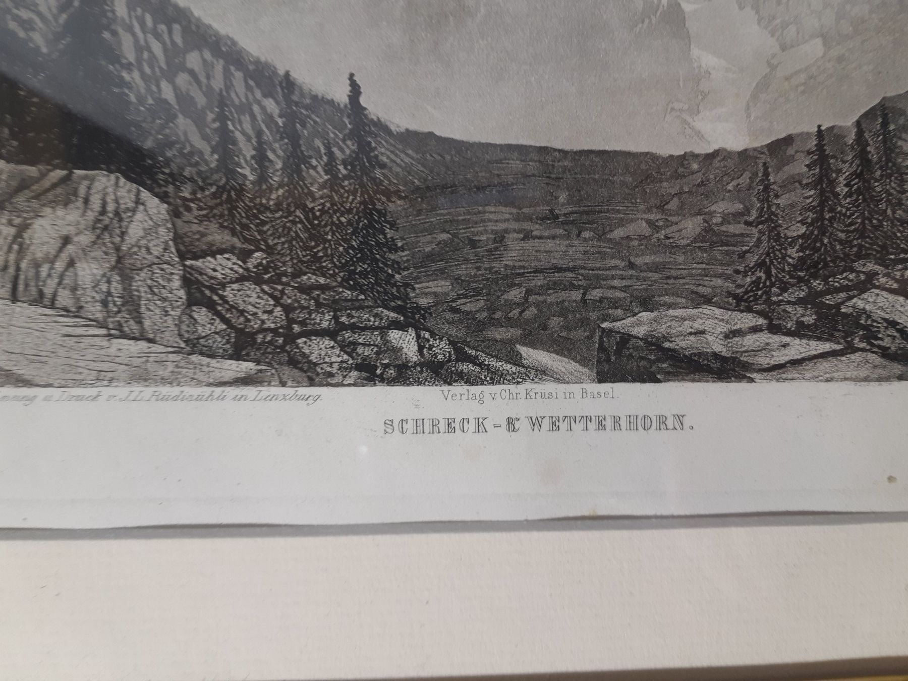 Grafica & Litografie: Litho Schreck- und Wetterhorn – Usato da Grindelwald venduto da carro5 2