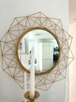 Spiegel Gold geometrisch Metall Deko Wandspiegel 63 cm