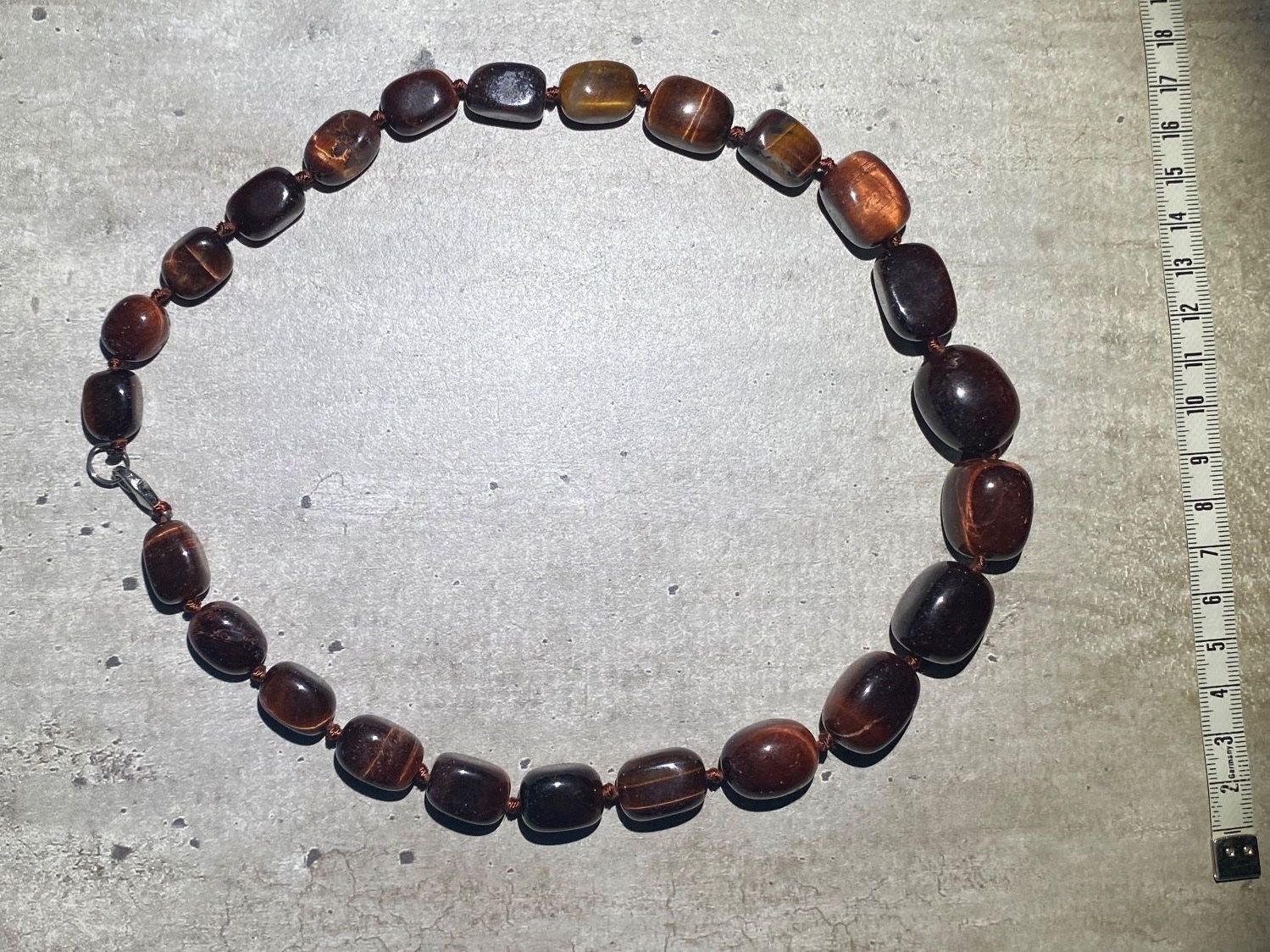Catenine: Tiger eye   Tigerauge Edelstein Halskette – Nuovo e nell'imballaggio originale da Laax GR venduto da krippenfiguren-laax 3