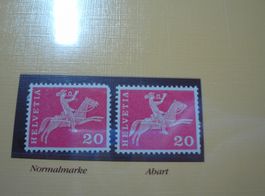 Abart Postreiter 1963 ** Stark abgenutzte Platte