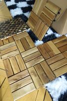 20x Holz Klickfliesen Akazie 30x30 cm neu