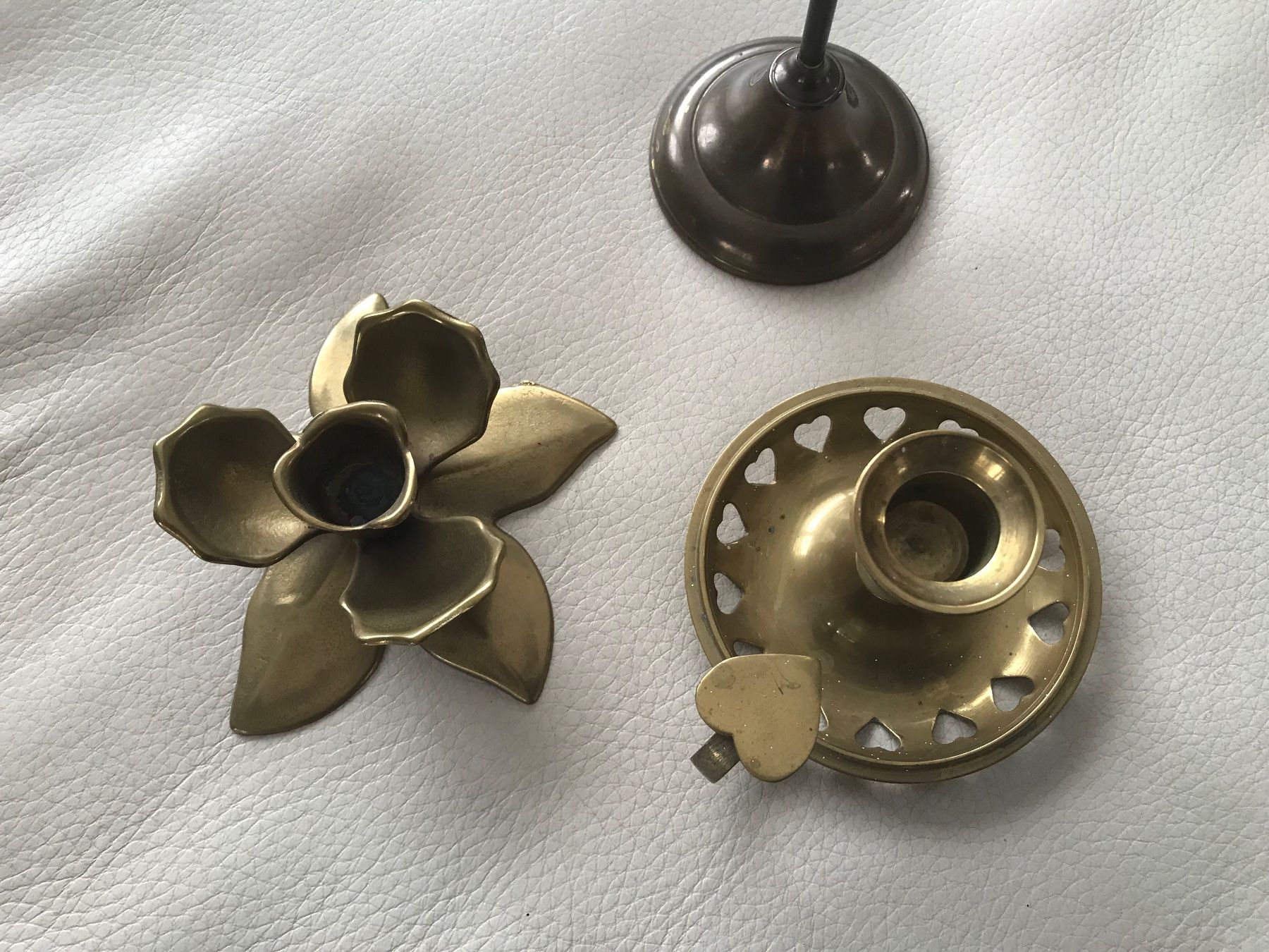 Bougeoirs: 3er Set Vintage Kerzenständer aus Messing – D'occasion à Hittnau par Noppi 2
