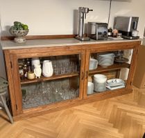 Antiker Vitrinenschrank, Küchenschrank, Kaffeebar