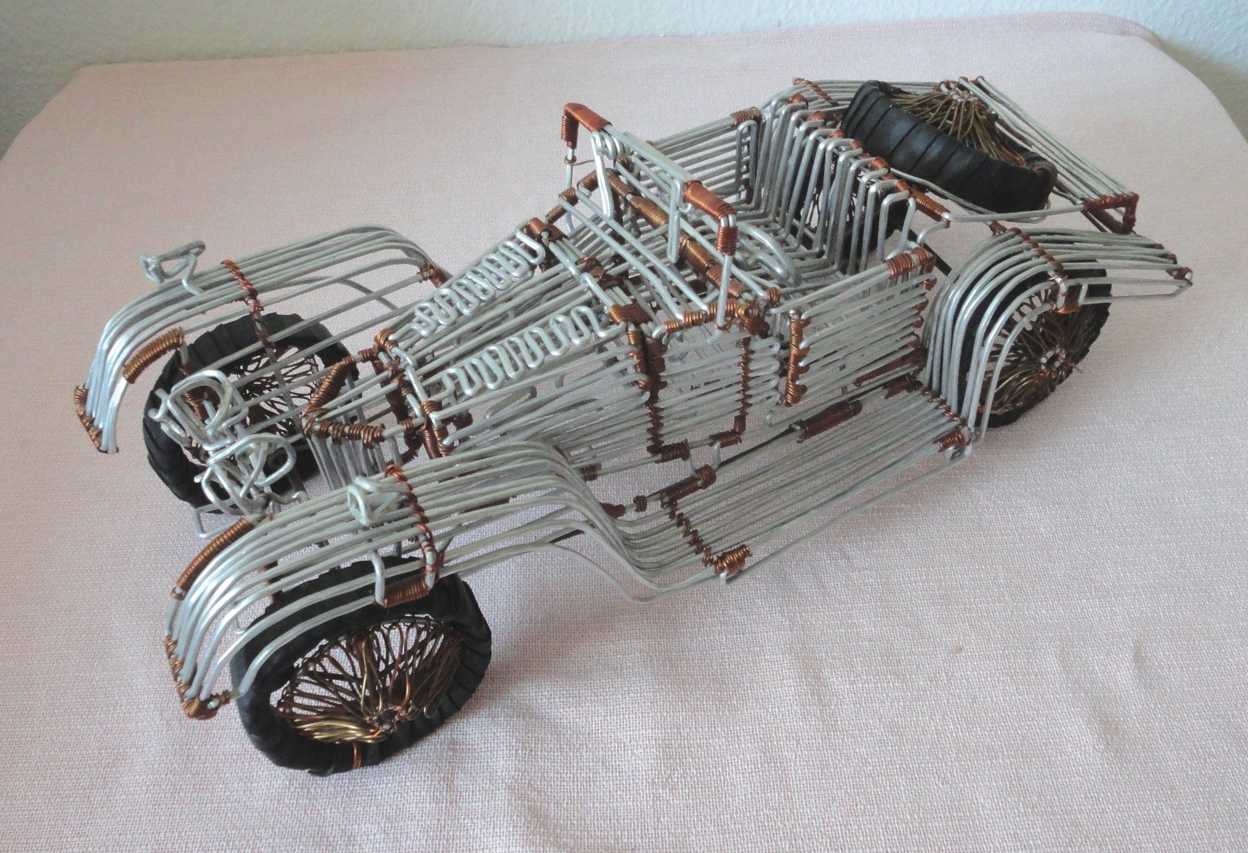 Kit di modellismo & Modellini statici: Auto/Drahtauto Oldtimer aus dickem Draht, Länge = 36cm – Usato da zürich venduto da parts5060