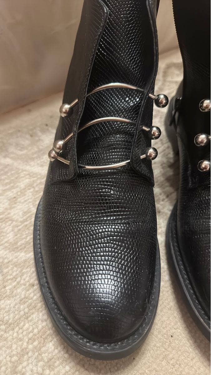 Damenschuhe: Schwarze Leder-Schnürstiefel Gr. 38 – Gebraucht aus St. Gallen von StyleAndMore23 1