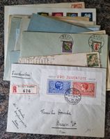 12 Briefe mit Pro Juventute Frankaturen