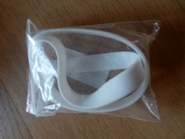 2 weisse Silikon Armbänder - Neu + originalperpackt Schmuck